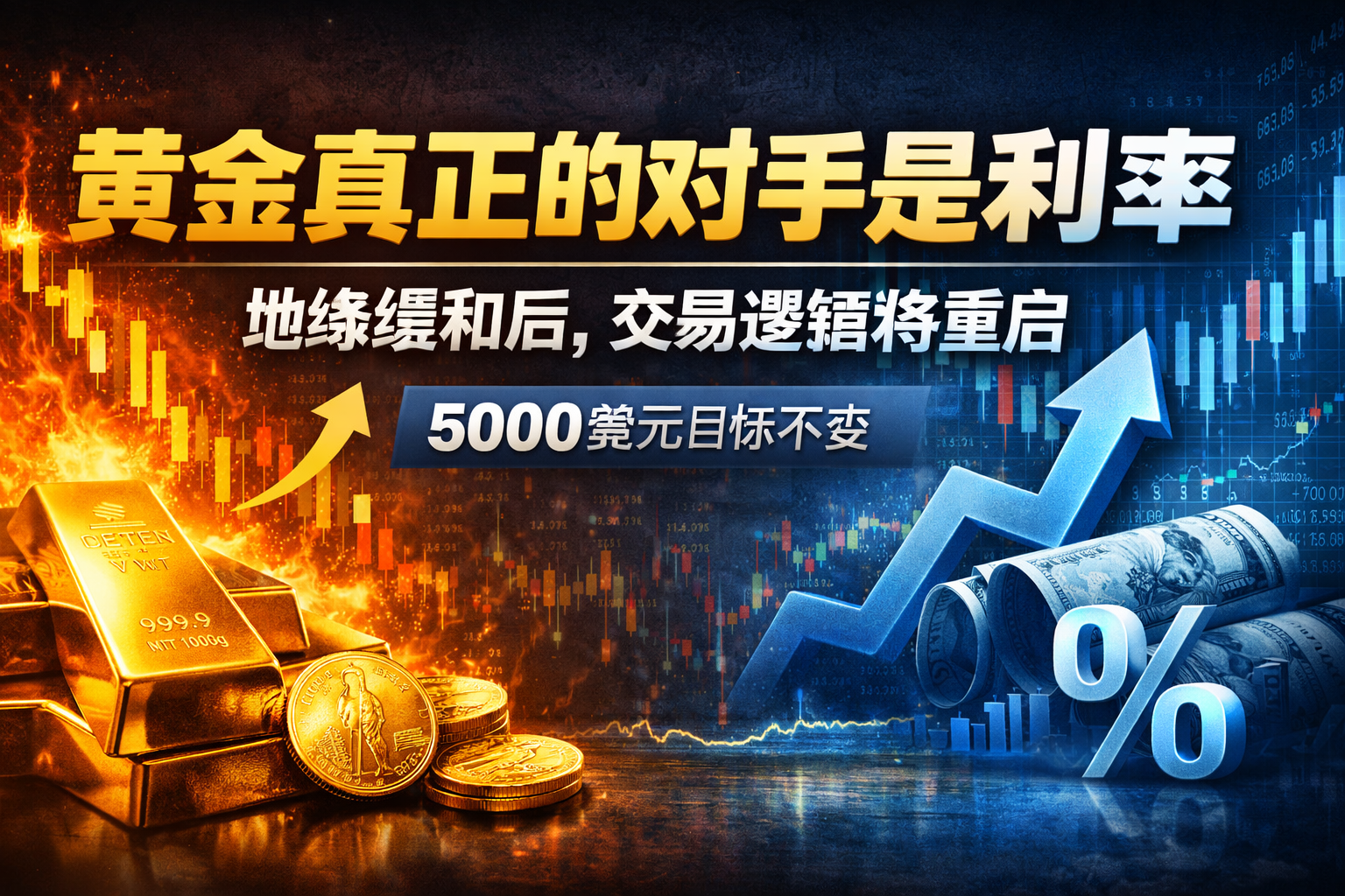 地缘缓和≠黄金见顶，5000美元目标仍未改变