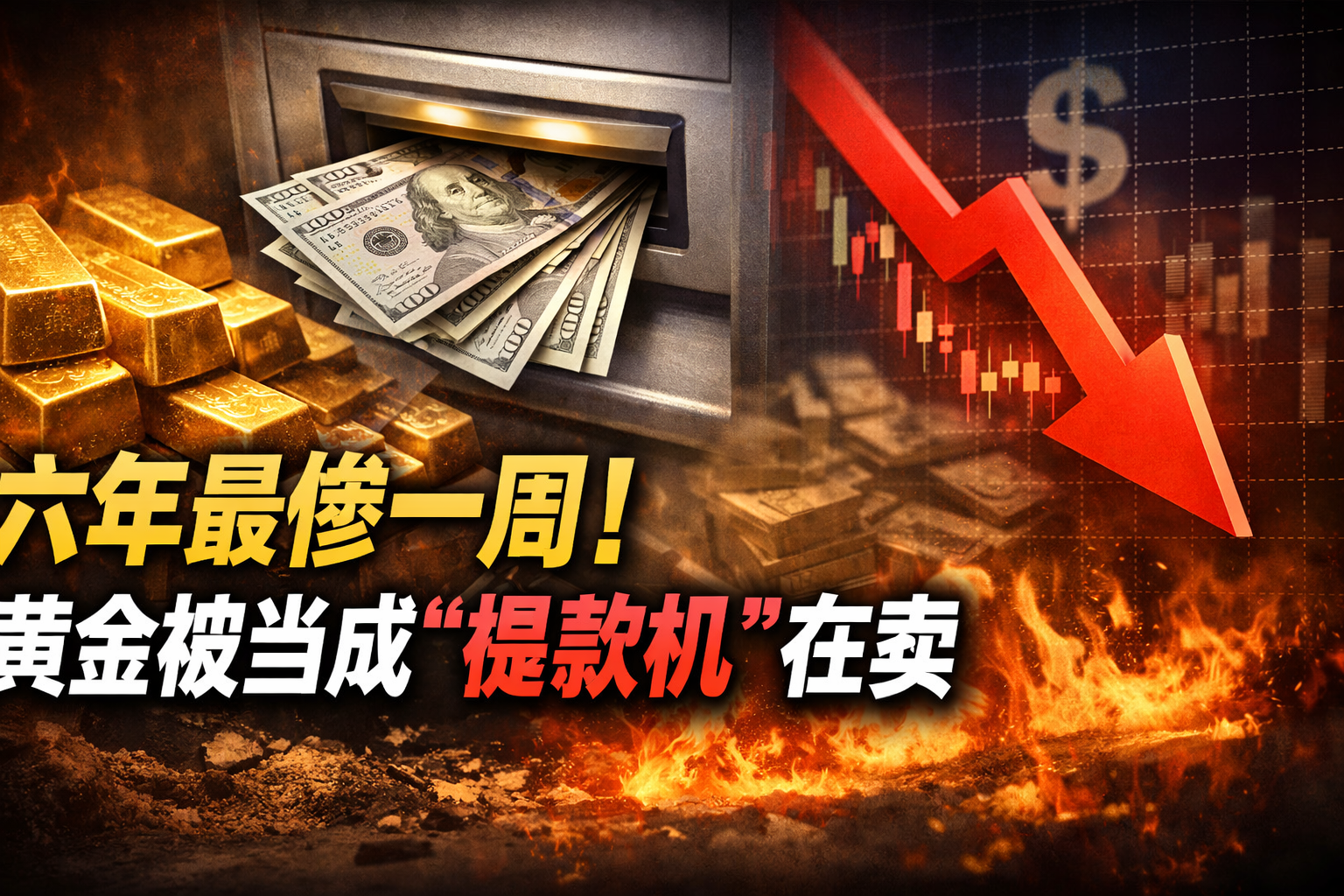 黄金创六年最大周跌幅：定价逻辑切换与流动性出清并行
