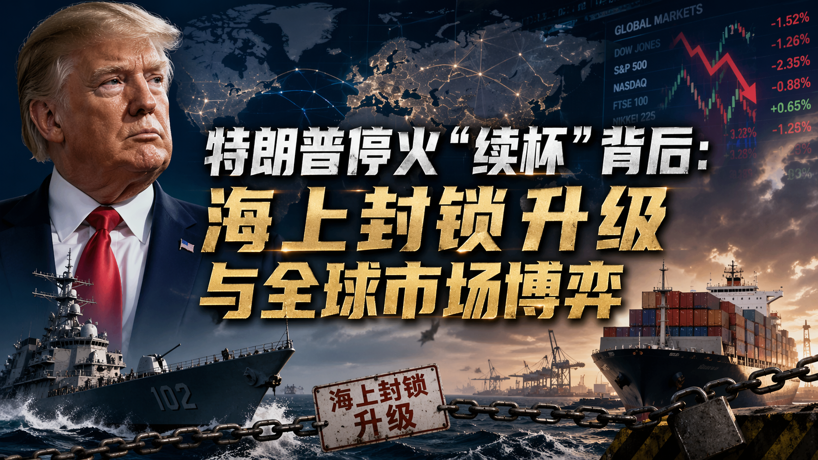 特朗普停火“续杯”背后：海上封锁升级与全球市场博弈
