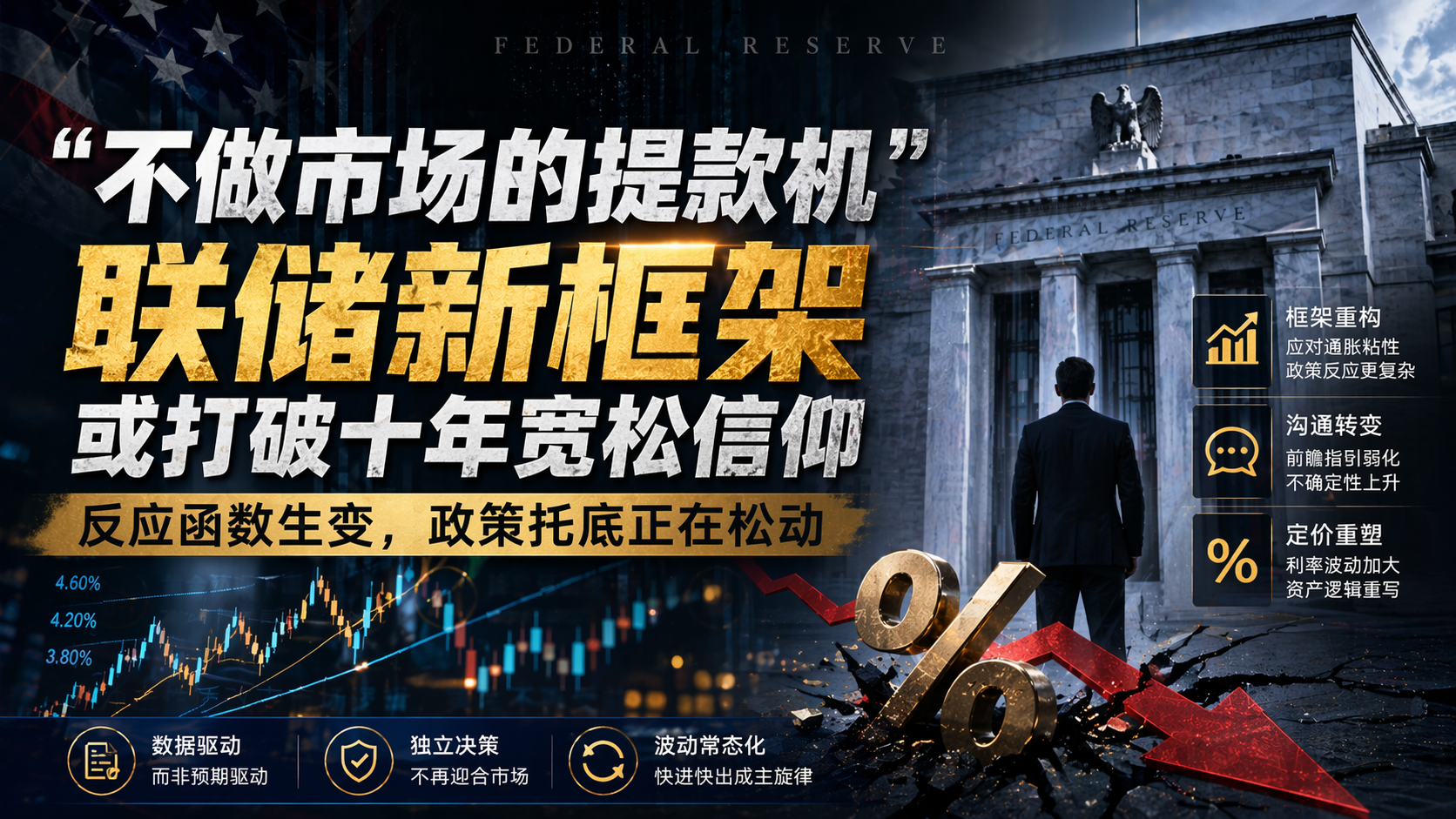 政策不再“自动宽松”：联储框架变化如何重定价资产
