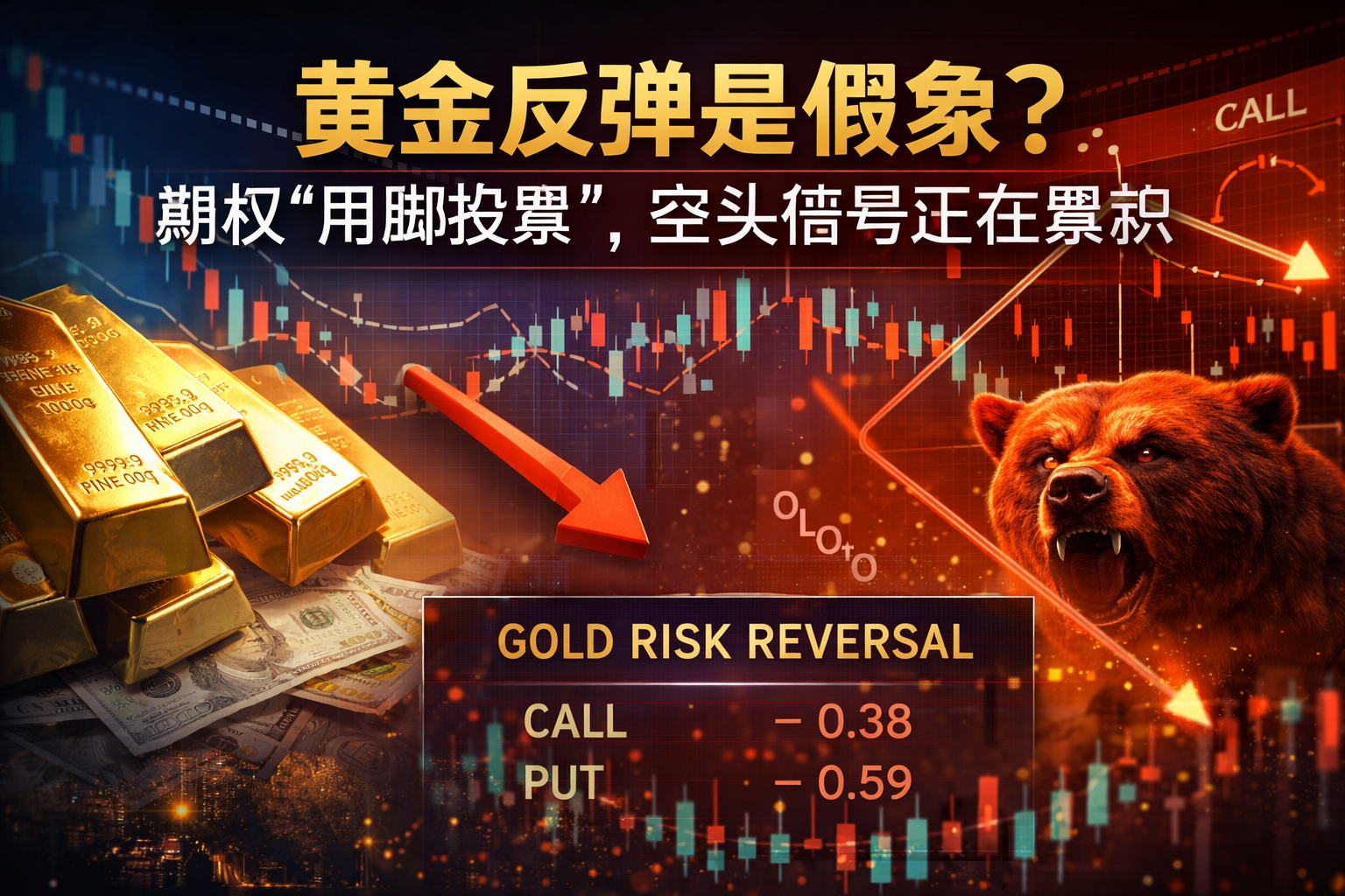 黄金反弹是假象？期权“用脚投票”，空头信号正在累积