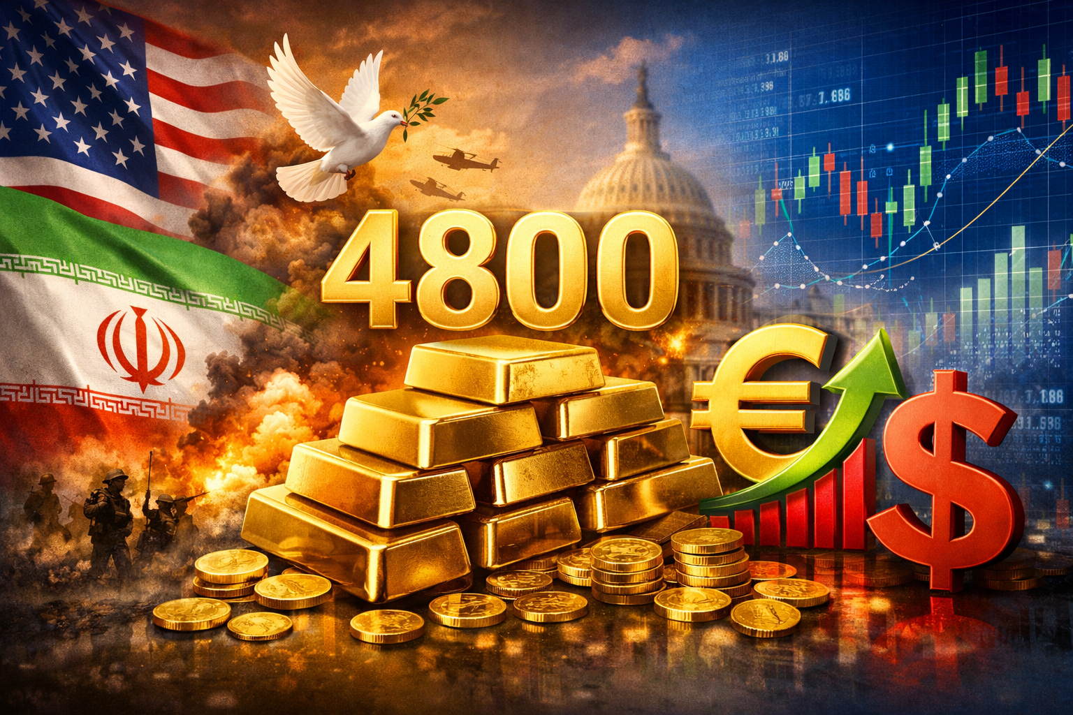 停火引发资产重估：美元走弱、欧元反弹，黄金重返4800关口