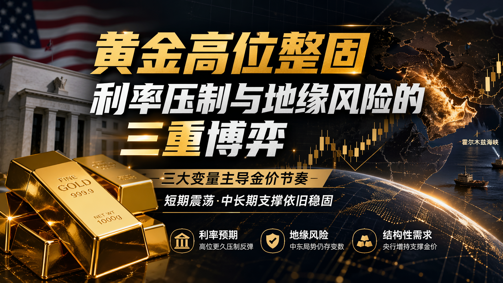 黄金高位整固：利率压制与地缘风险的三重博弈