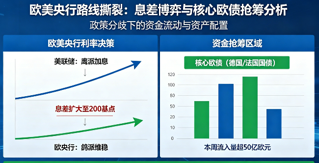 欧美央行路线撕裂！息差博弈加剧，资金正抢筹这类核心欧债