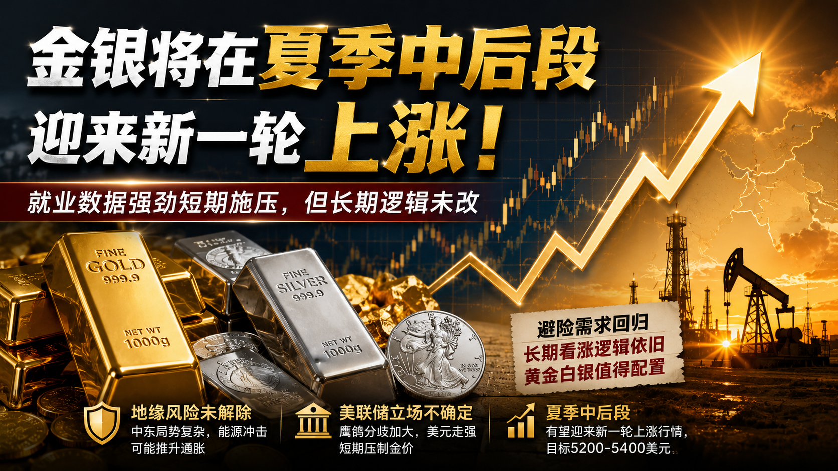 强就业压不住长期逻辑？金银或在夏季中后段迎来新一轮升势