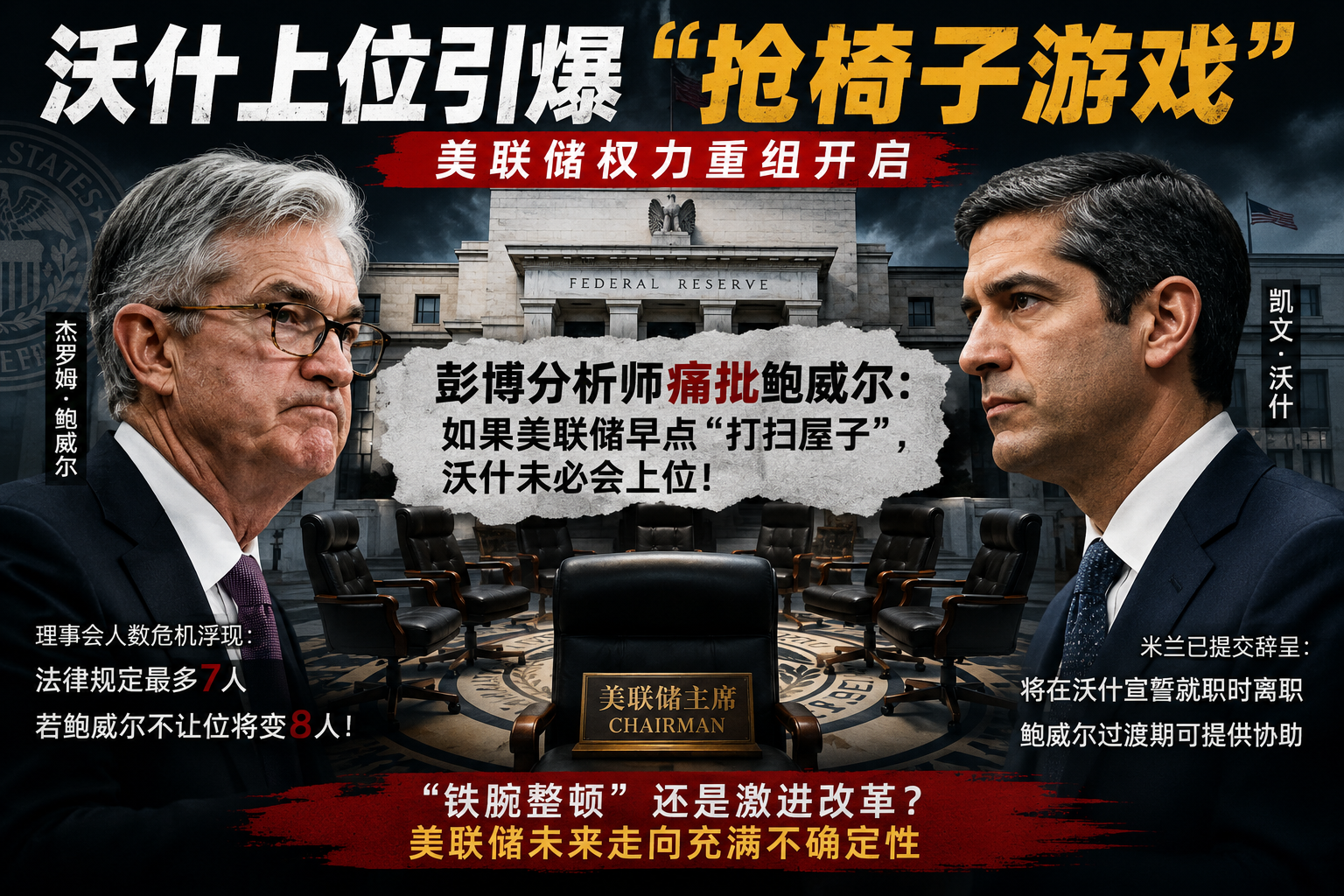 沃什上位引爆美联储“抢椅子游戏”，鲍威尔为何陷入全面被动？