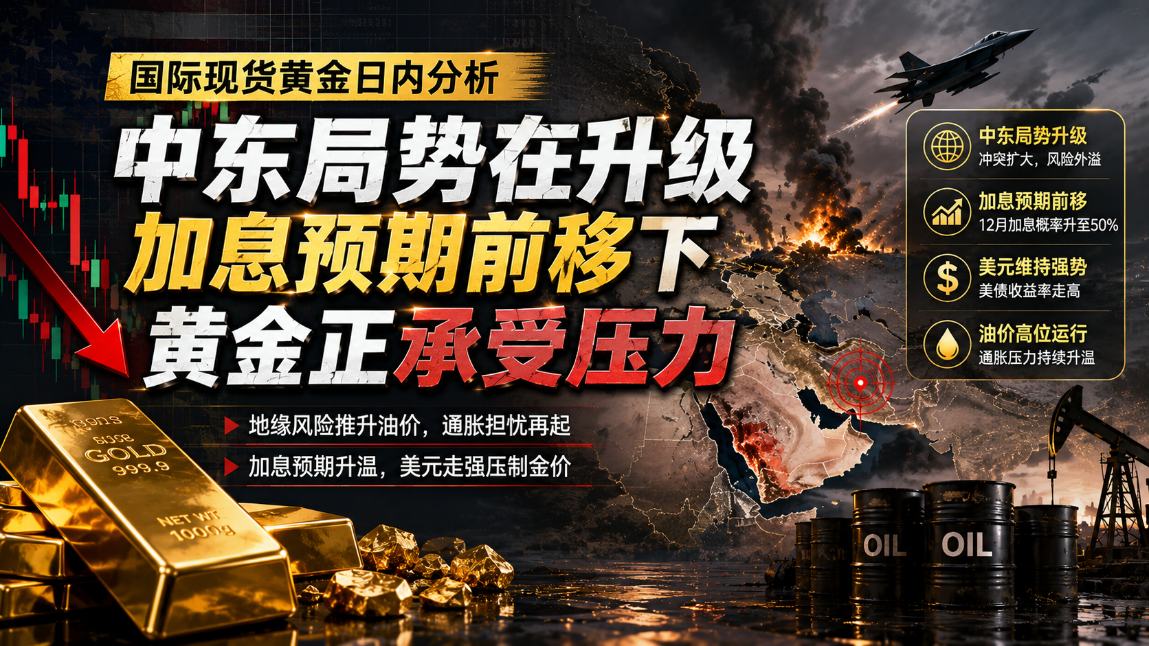 中东局势升级难救黄金，真正推高的是美元