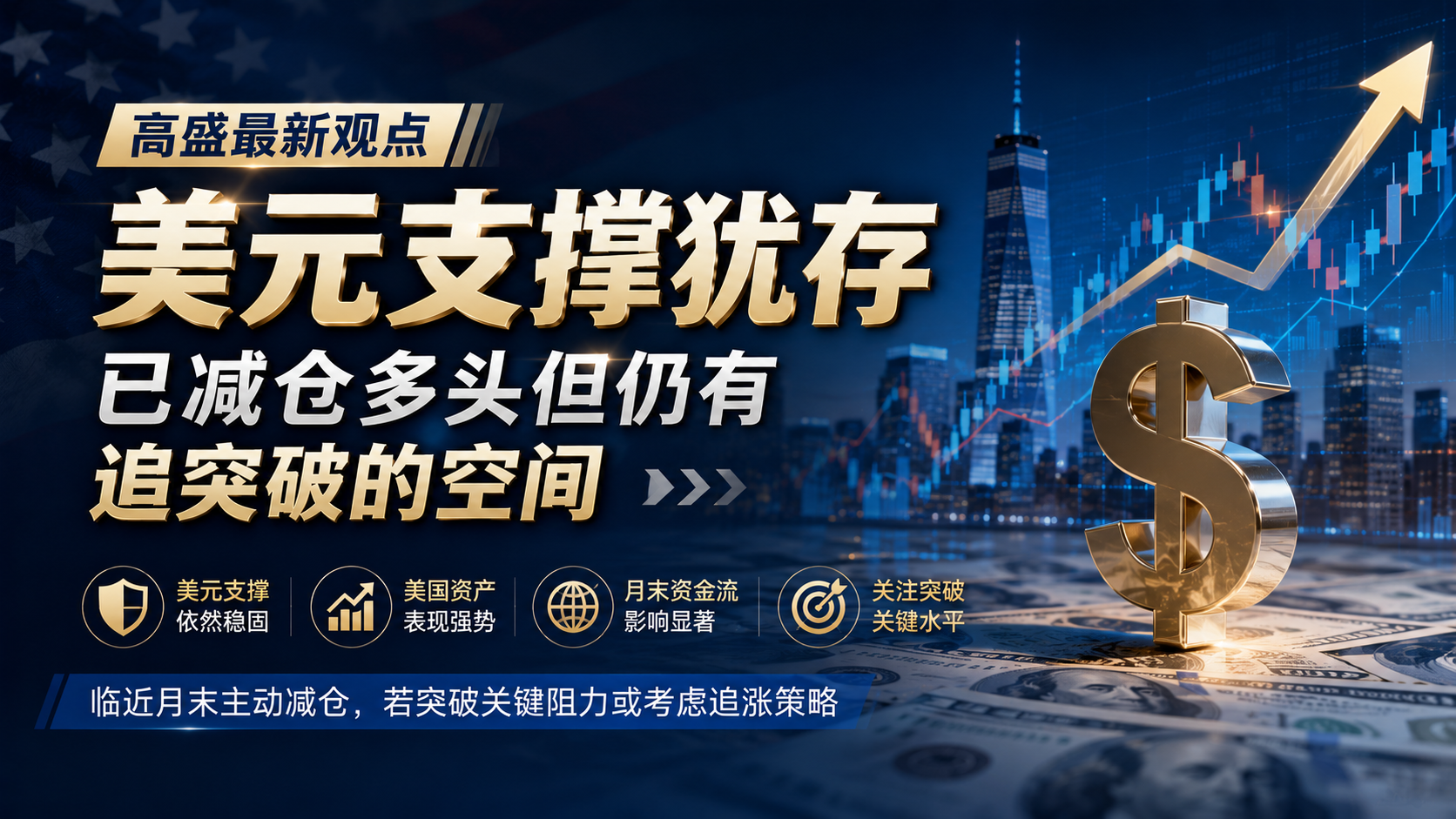 高盛：减仓不等于看空，美元仍具上行动能